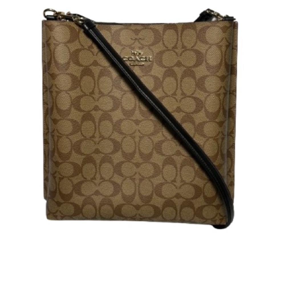 Coach Tan Signature Bucket Crossbody Bag